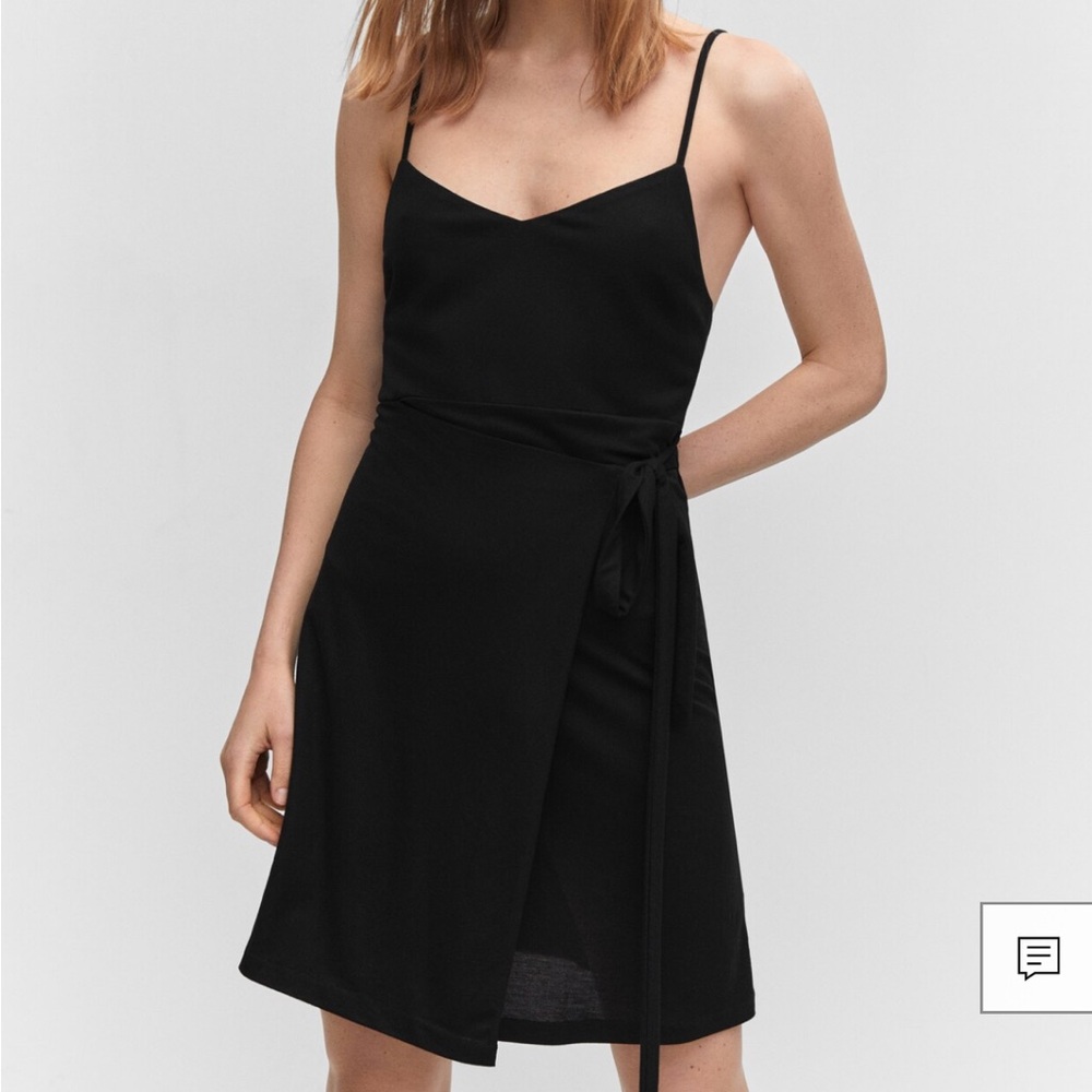 Elegant Black Wrap Dress 8